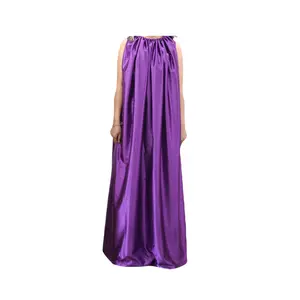 Silk Luxury Diva Gown - Fits Comfortable Women's Yoni Steam Gown Maxi Dress in Purple- Fits most