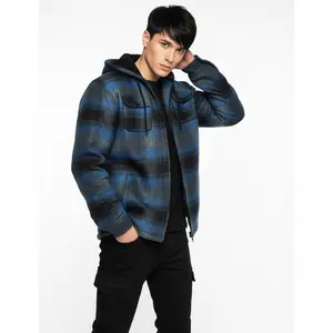 Winter Heavy Warm Sherpa Lined Fleece Plaid Flannel Jacket Men Plus Size S-5XL Big&Tall Mens Coat Pockets jackets going out tops for winter