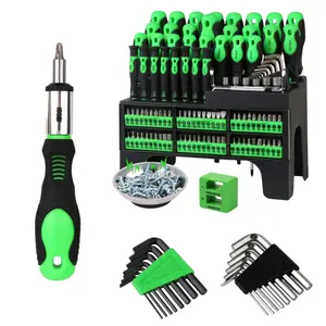General Purpose Screwdriver Set with Repair Tools, T-Handle and Multi-Bit Screwdrivers, 118-Piece, 11-Piece & 13-Piece Screwdriver Combination Sets, Manual Screwdrivers with Professional Cushion Grip and Magnetic Tip for Home Use