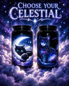 Celestial Cat Tumbler 12oz Galaxy Cup Cute Cosmic Cat Drink Cup With Straw Aesthetic Space Cup Gift For Cat Lovers