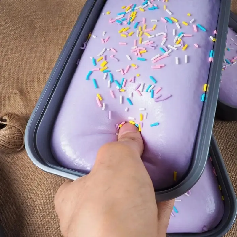 Colorful Cake-Shaped Squishy Fidget Toy - Soft Slow Rebound Squeeze Toy for Stress Relief, Sensory Play for Kids & Adults