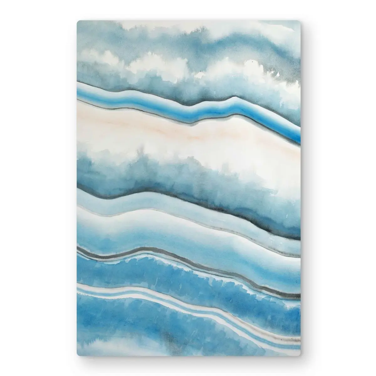 212 MAIN 1-Piece Artistic Textured Geode Wall Artwork - 24x36 in. Vibrant, Durable, Lightweight Aluminium Metal Photo Print, Modern Art Design, Patterned Home Office Decor for Mineral Lovers (C1MP24361W76HE)