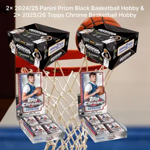Basketball Break 335 - MAVS GIVEAWAY - 2024/25 Prizm Black & 2025/26 Chrome Hobby 4 Box PYT