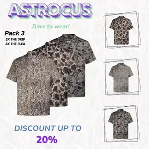 OPRINT Tactical Camo Shirts  Breathable Realistic Camouflage | Men's Hawaiian Camo Shirt | Short Sleeve Button-UpFunctional Flex Performance Gear | Outdoor Activity & Workout-Inspired Athleisure | Gift for Dad or Him, Camouflage Vacation Shirt