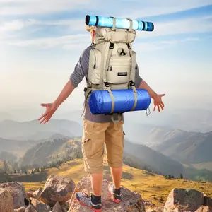 IX INOXTO 65/85L Lightweight Internal Frame Hiking Backpack for Men Women,Waterproof Camping Backpack with Rain Cover, High-Performance Outdoor Sport Travel Daypack for Mountain Climbing Touring