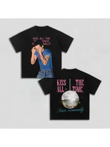 Harry Styles Kiss All the Time album unisex shirt 2026 Summer O-neck Men's Y2k Hip Hop Casual Streetwear Short Sleeve Tshirt fan gift