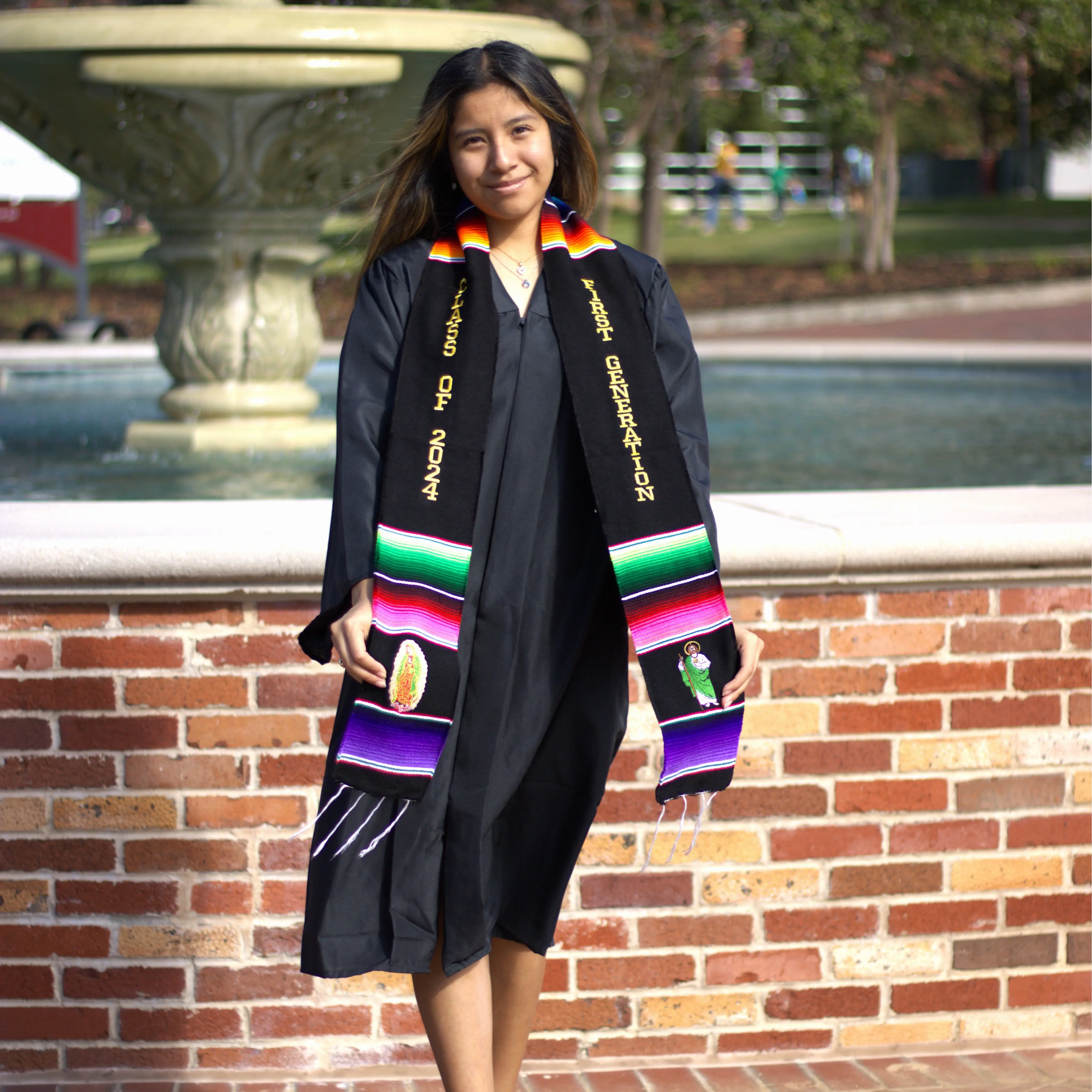 Virgen de Guadalupe/San Judas Mexican Sarape Graduation Stole