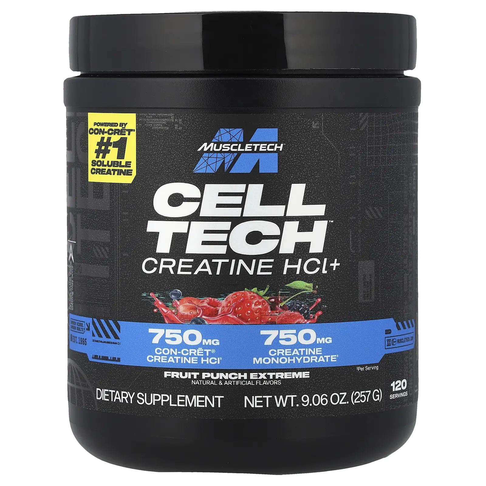 MuscleTech Cell Tech™ Creatine HCL+, Fruit Punch Extreme, 9.06 oz (257 g)