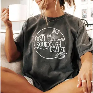 Sourdough Bread Tshirt | Local Sourdough Dealer Crewneck T-Shirt | Sourdough Shirt Gift | Homestead Christian Womens Gifts