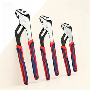 3-Piece Adjustable Groove Joint Pliers Set, 12/10/8 Inch Straight Jaw Water Pump Pliers, for Home Repair, Gripping, Nuts, Bolts, Pipe & Fittings, Slip Joint, Multi-Position Locking