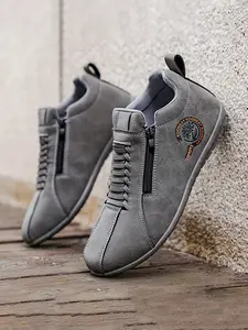 Unisex Casual Shoes, Low Top PU Leather Sneakers, Plain Design, All Season Wear, Comfortable PVC Sole, Fashion Footwear, Walking Shoes