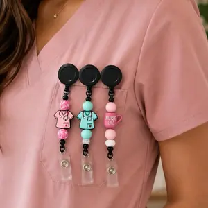 Nurse Badge Reel, Office Identification Badge Accessory for Medical Professionals