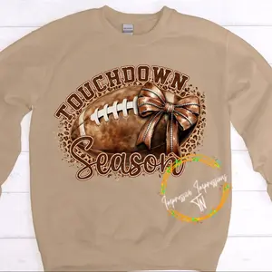 Women's Touch Down Season Football Sweatshirt - Comfortable Crewneck - Womenswear