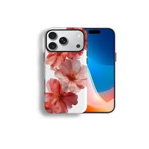 1PC Vibrant Red Hibiscus Premium Phone Case, Military-grade shockproof protection, Compatible with iPhone 17 Phone Case 16 15 14 13 12 11 X Pro Max& Samsung Galaxy Series.
