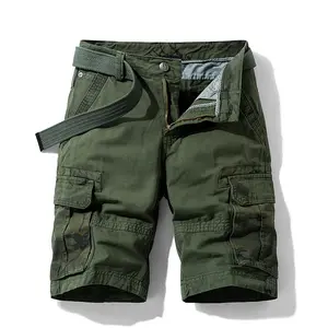 Men's Summer Multi-Pocket Cargo Shorts Overalls Loose Casual Baggy Work Pants with Big Pockets Lightweight Breathable Quick Dry for Hiking Fishing Travel Camping Outdoor Utility Streetwear