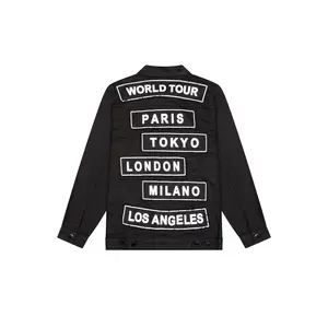 VICTORIOUS World Tour Patched Denim Jacket  Menswear Cotton