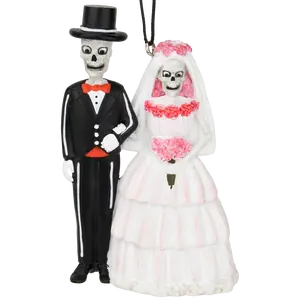 Tree Buddees Death Do Us Part Skeleton Ornament or Wedding Cake Topper – Bride & Groom