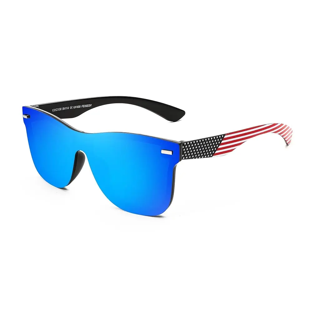 Bright National Flag frame/Blue Mercury Lens