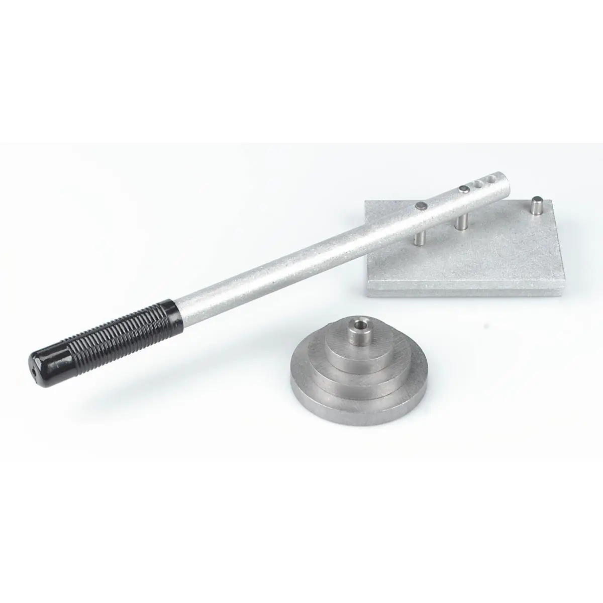 BAC Industries JR-01 Jumbo Rod Bender Hand Tool for Construction, Bends Round, Square & Flat Stock, 16" Long Handle for Extra Leverage, 4 Dies Included, Hand Tools