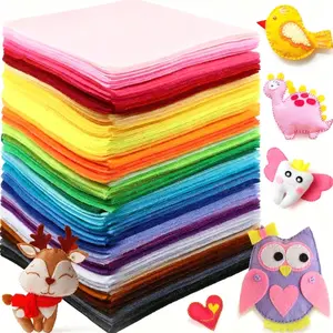 10/20/40pcs Felt Fabric Pieces, Felt Fabric Sheets Thin Craft Felts Non Woven Felt Sheets Sewing Felt Fabrics Plain Crafting Felts Stiff Felt Squares, Sewing Crafts, Quilting, School Projects, Decorating, for DIY Decorations, 1pc, Craft Supplies