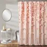 Lush Decor Riley Fabric Shower Curtain - 72x72" (72"h x 72"w), Floral Design, Frilled Trim, Shabby Chic French Country Style, Women's Bath Decor, Hand Wash, Hang Dry, Non-Chlorine Bleach, Bathroom Supplies
