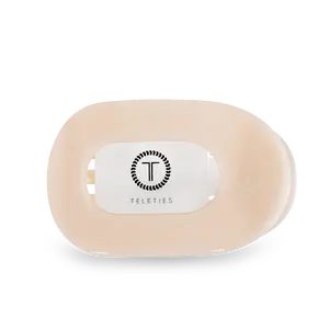Almond Beige Small Flat Round Hair Clip