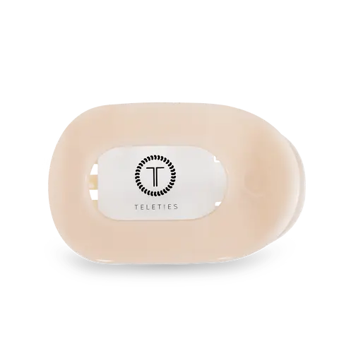 Almond Beige Small Flat Round Hair Clip
