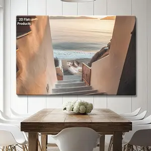 2D Flat, 2D Flat High - Quality Art Prints with Wooden Frame cheap room decor welcome sign for front door wall decor Happy New Year Canadian colors Living room, bedroom, ideal wedding anniversary choice, perfect gift for friends and family,