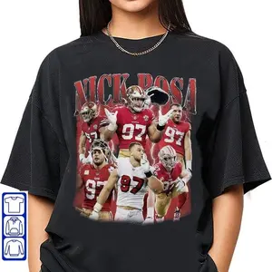 [Sale off up to 50%] Vintage Nick Bosa shirt, Football shirt, Classic 90s Graphic Tee, Unisex, Vintage Bootleg, Gift, Retro, Graphic Streetwear T-shirt