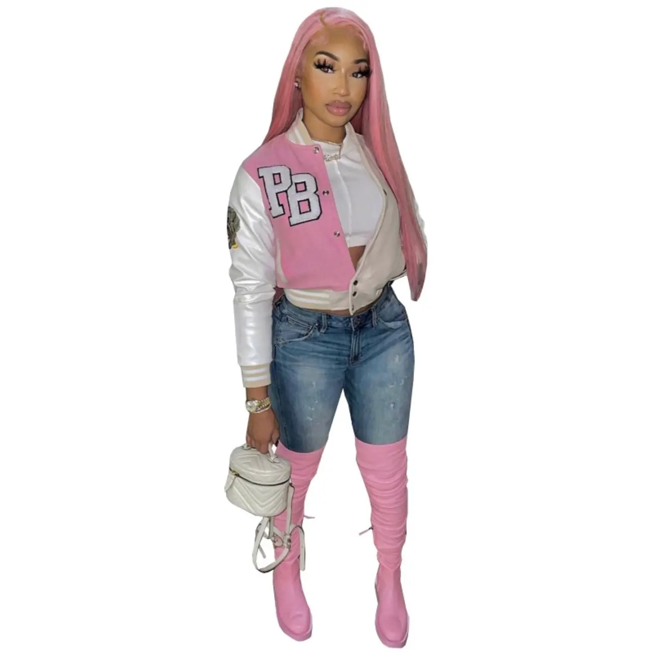 Pixy’s Pretty Pink Bomber Sport Jacket!! Womenswear