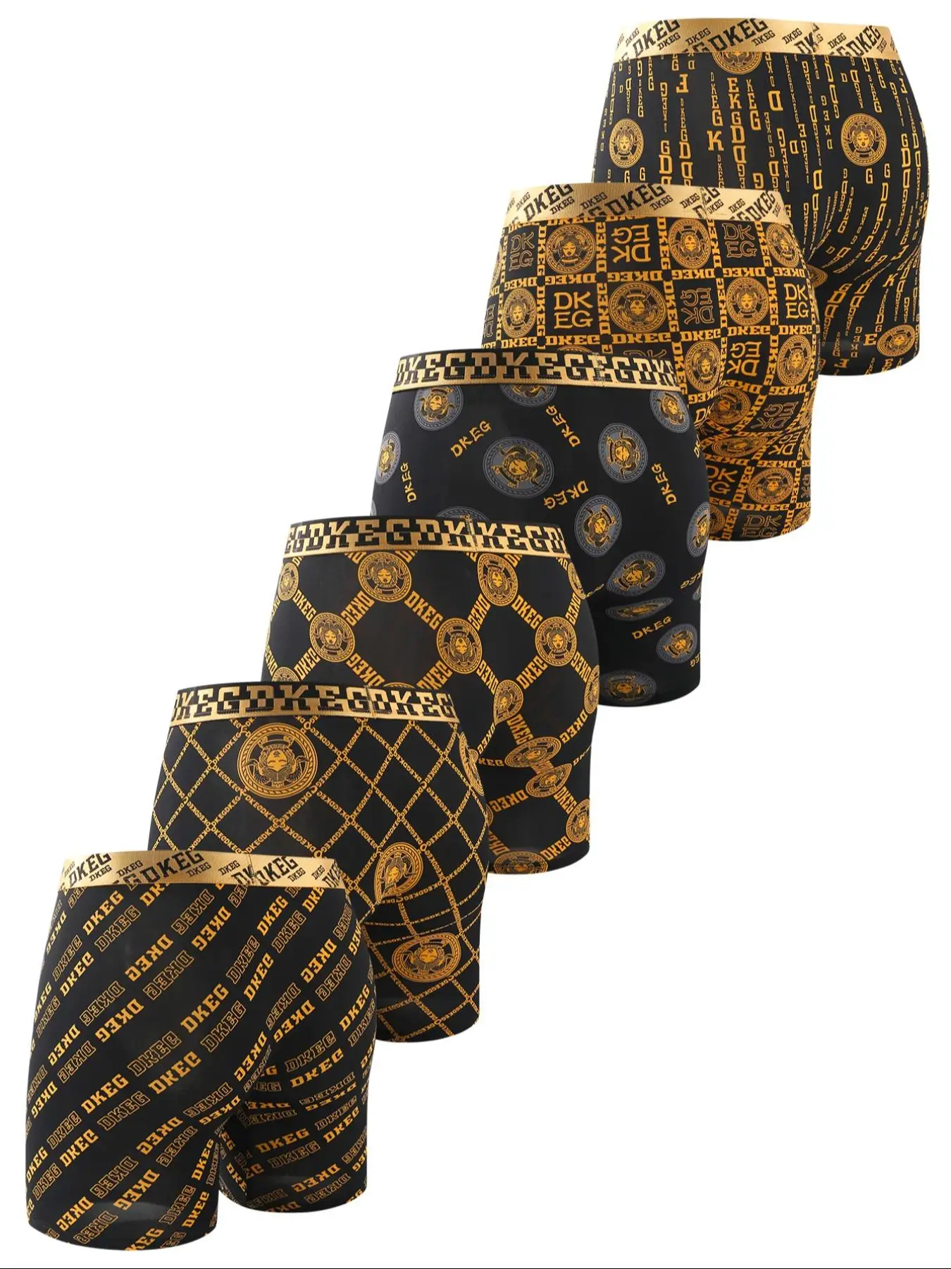 Men's All Over Print Boxer Brief, Casual Comfy Breathable Underwear for Daily Wear, Mens Underwear for All Seasons, Undergarments