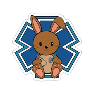 EMT Badge Bunny Sticker