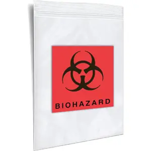 International Plastics CZB20305 3 x 5 in. ClearZip Biohazard Bags, 0.002 Gauge - Case of 1000