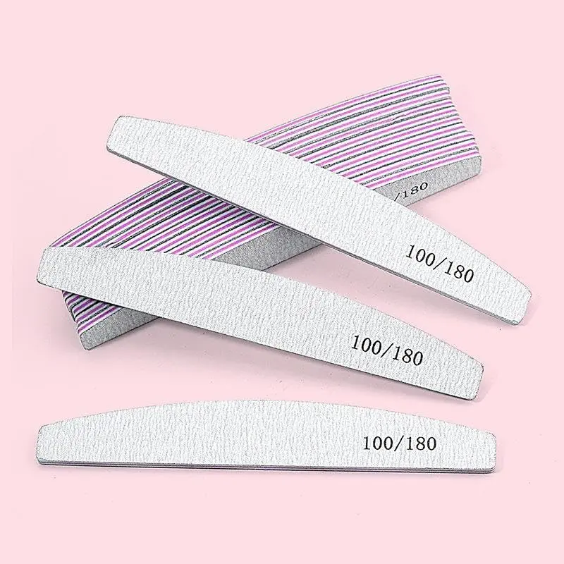 Nail File and Buffer, 10Pcs, 100/180 Grit, Double-Sided