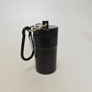 Heat-Resistant Sealed Portable Ashtray, Aluminum Metal Keychain Ashtray, Outdoor Windproof Design with Lid, Ideal for Travel