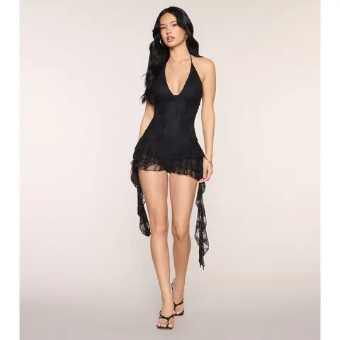 Stolen Glances Lace Mini Dress