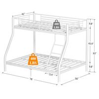 Twin over Full-White