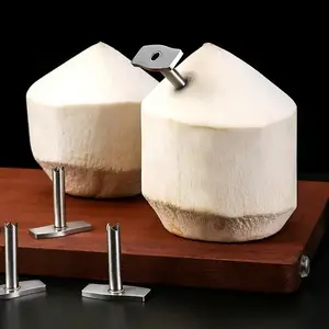 2PCS  Portable Coconut Opener Tool, Coconut Puncher, Coconut Drilling Knife, Hardened Blade for Opening Green Coconuts