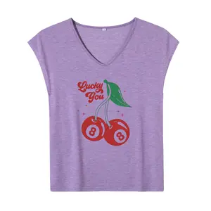 Women's Sleeveless Vest with Vintage Cherry 8 Ball Print – Relaxed Fit, Funny Billiard Lover Top
