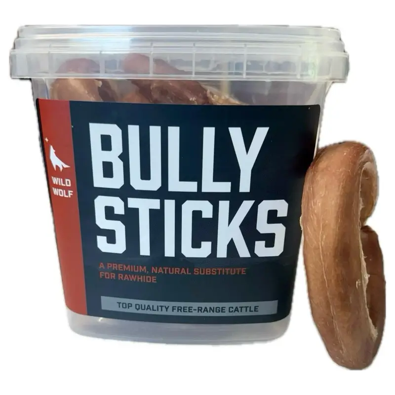 Thick Bully Stick Rings (7 Pack) Healthy, All-Natural, Long-Lasting Dog Chew Bones - Low Odor- Mixed Thickness High Protein Treats
