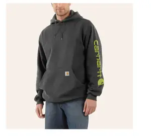 Carhartt Men's Gray Medium weight Fleece Long sleeve Graphic Sweatshirt