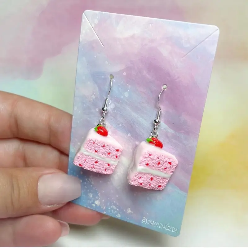 Strawberry Cake Earrings/Keychain