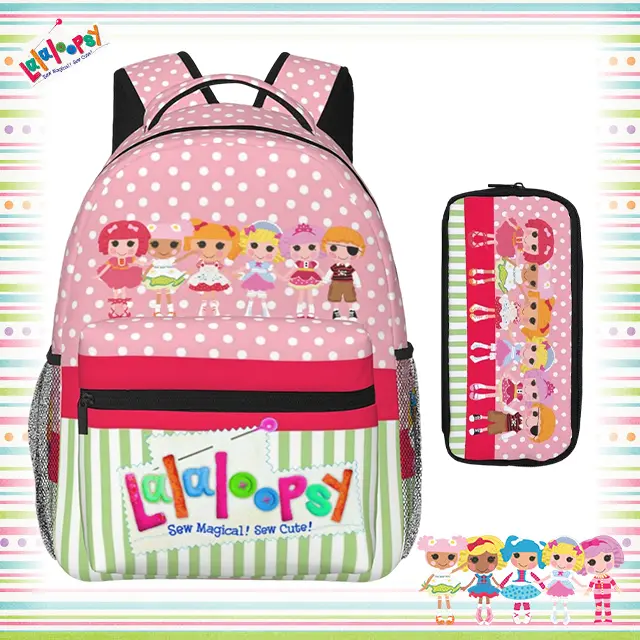Lalaloopsy Casual Aesthetic Plush Print Backpack - Durable Travel Rucksack, Kawaii Weirdcore Design, Women's Laptop Daypack, Casual & Cool Daily Lightweight Trendy Kawaii Bag, Ideal for Road Trip & Picnic, Anniversary Gift, Casual Backpacks, Cool Backpack