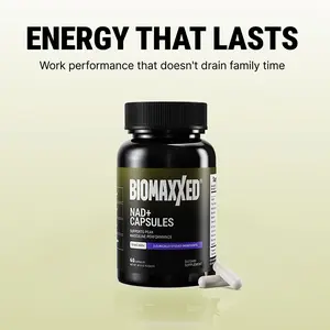 BioMaxxed NAD+ Advanced Formula – Supports Cellular Energy, Mental Clarity & Healthy Aging | NR + CoQ10 + Resveratrol