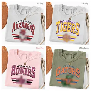Personalized School Mascot T-Shirt, Custom Retro College Graphic Tee, Campus Spirit Apparel