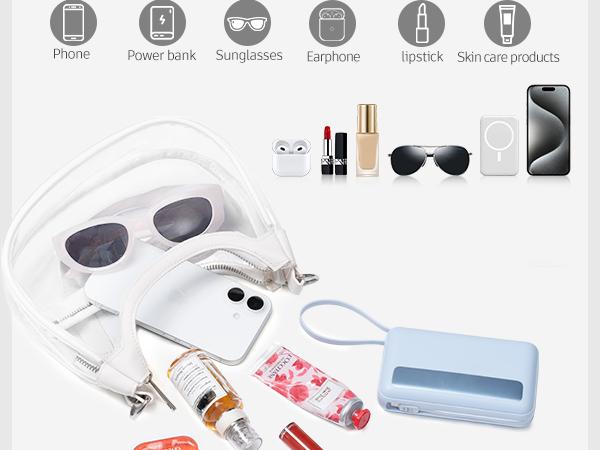 Clear Bag for Stadium Events, Clear Shoulder Bag for Stadium Approved with Wallet, for Concerts Sports Events