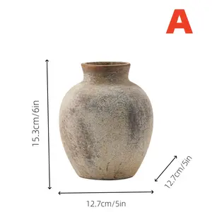 Classical Style Ceramic Vase, Retro Nostalgic Design, Multi-Scene Ornament, Fillable Water Flower Vase, Multi-Purpose Arrangement Decor, Modern Ceramic Vase