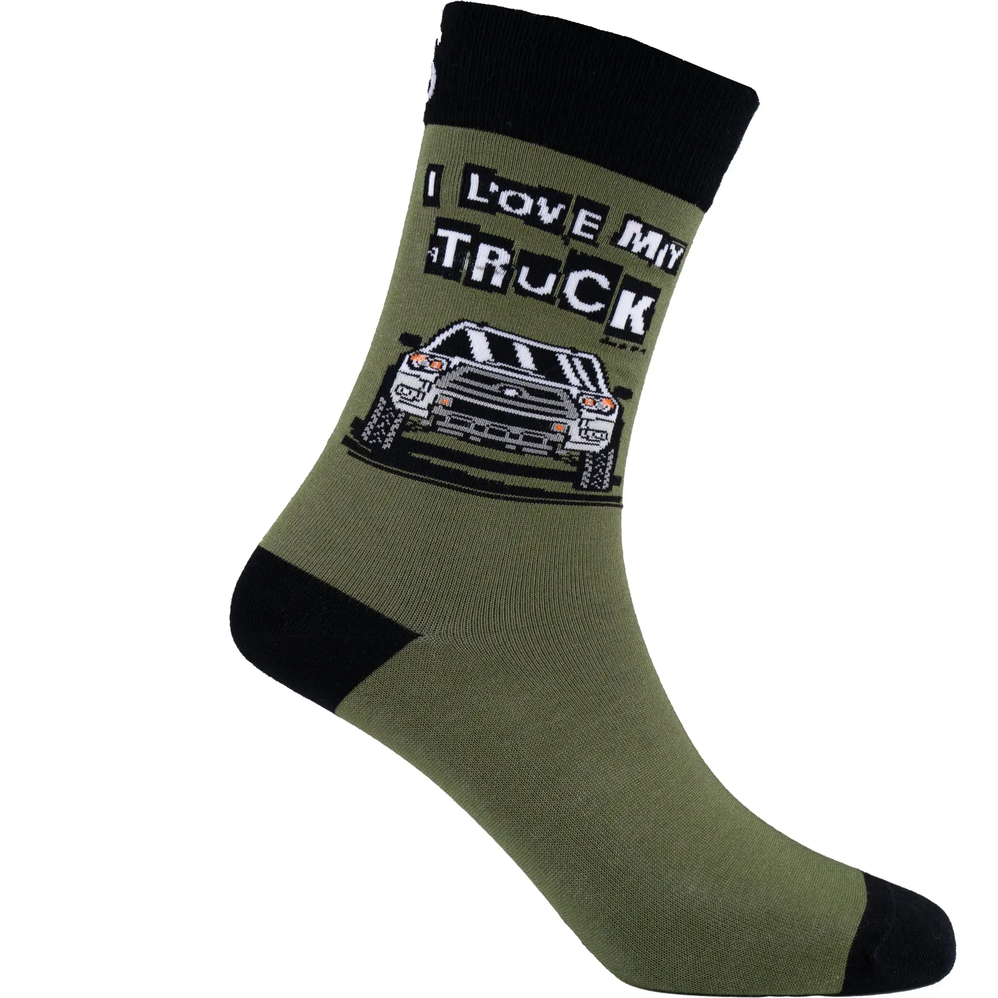 I Love My Truck Natural Bamboo Knit Socks
