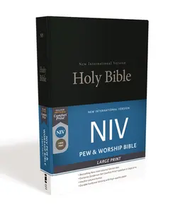 NIV, Pew and Worship Bible, Large Print, Hardcover, Black, Comfort Print by Zondervan [Hardback Book]