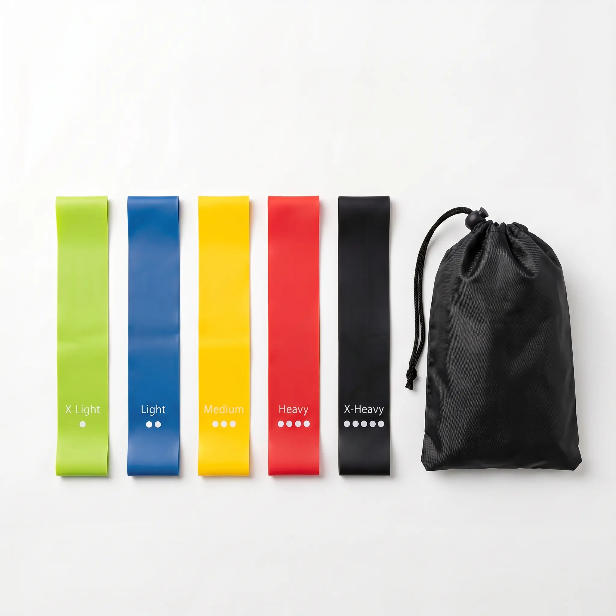 5-Piece TPE Resistance Bands Set with Travel Bag, High Elastic Workout Loops for Home Gym & Strength Training resistance training band woman men full body Heavy Duty flexibility exercise recovery equipment portable yoga fitness free carry